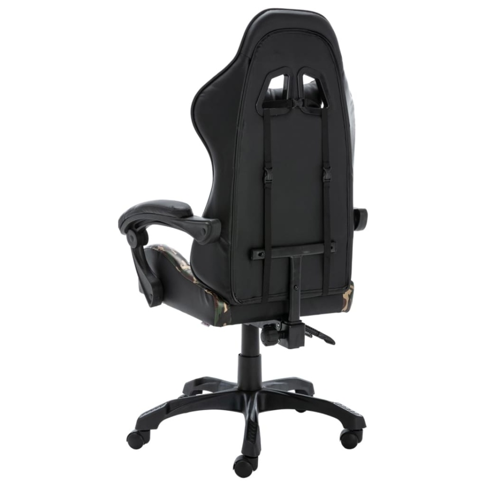 Scaun de jocuri, negru și camuflaj, piele ecologică - 2 | YEO
