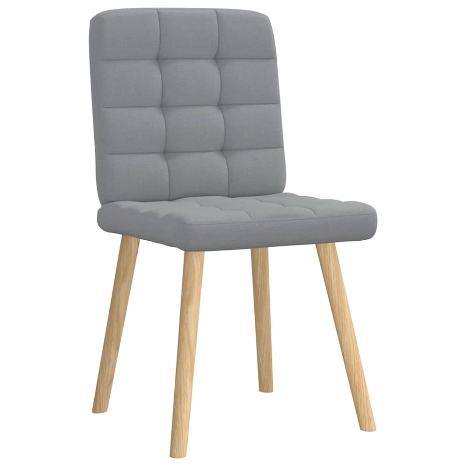 Scaune de bucătărie, 2 buc., gri deschis, material textil - 2 | YEO
