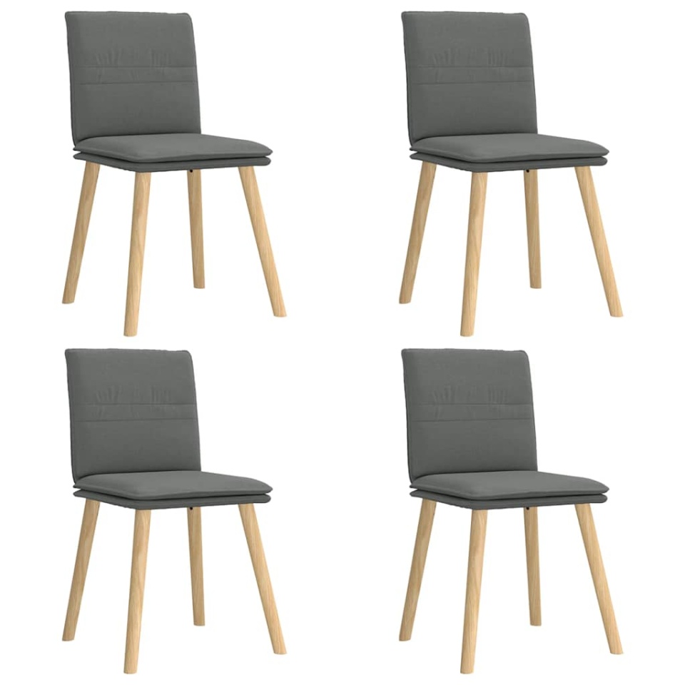 Scaune de bucătărie pivotante, 4 buc., gri închis, textil - 1 | YEO