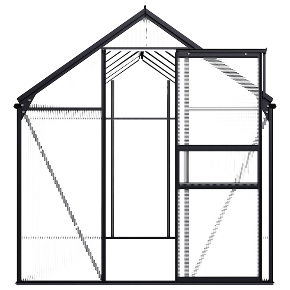 Seră, antracit, 7,03 m², aluminiu - 2 | YEO