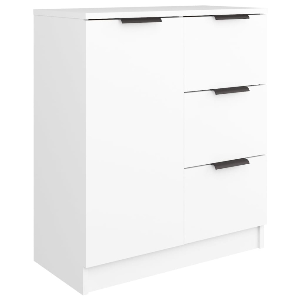 Servante, 2 buc.,, alb, 60x30x70 cm, lemn prelucrat - 4 | YEO