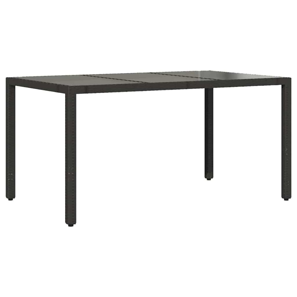 Set bistro de grădină cu perne, 5 piese, negru, poliratan - 3 | YEO