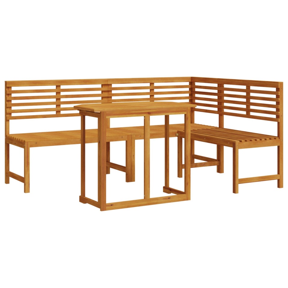 Set Bistro pentru Grădină 3 Piese din Lemn Masiv de Acacia - 1 | YEO