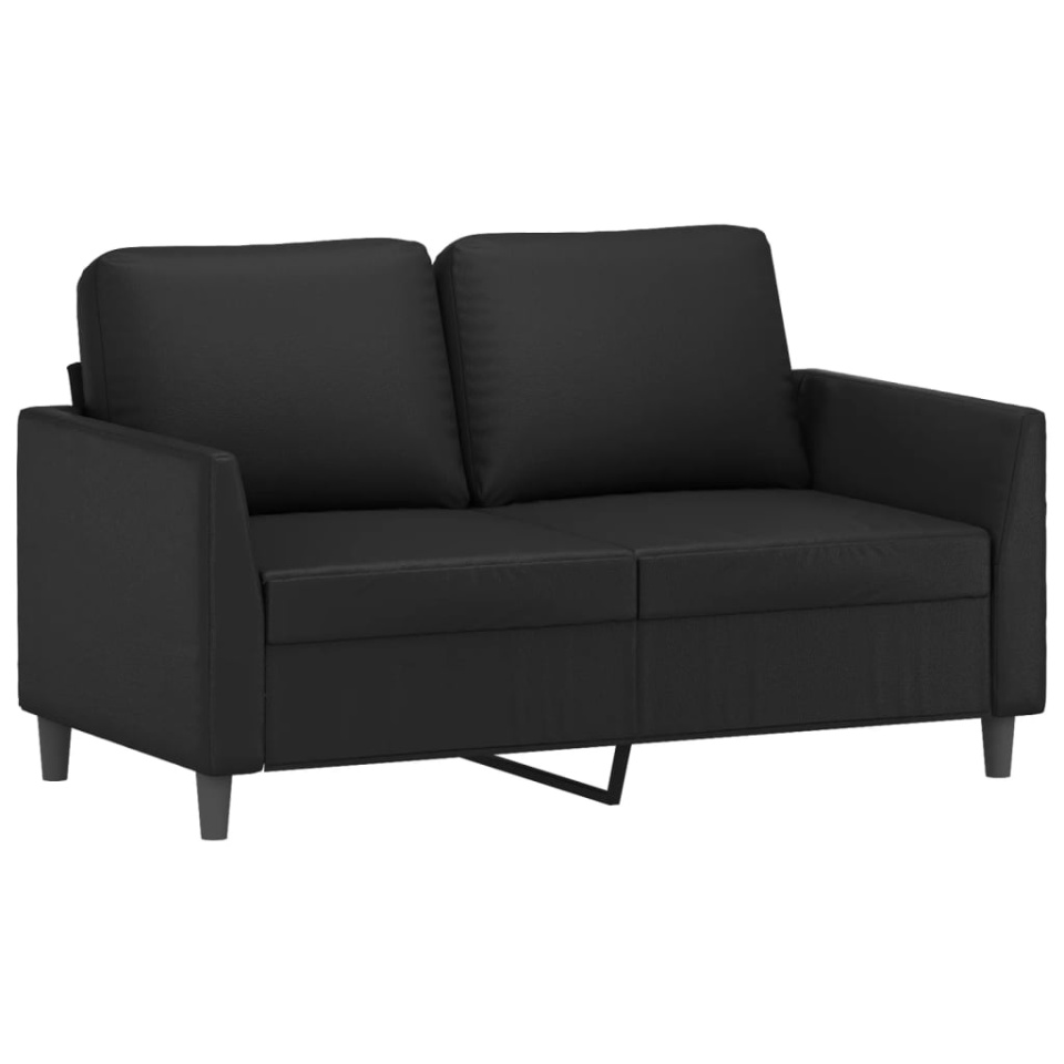 Set de canapele cu perne, 2 piese, negru, piele ecologică - 2 | YEO