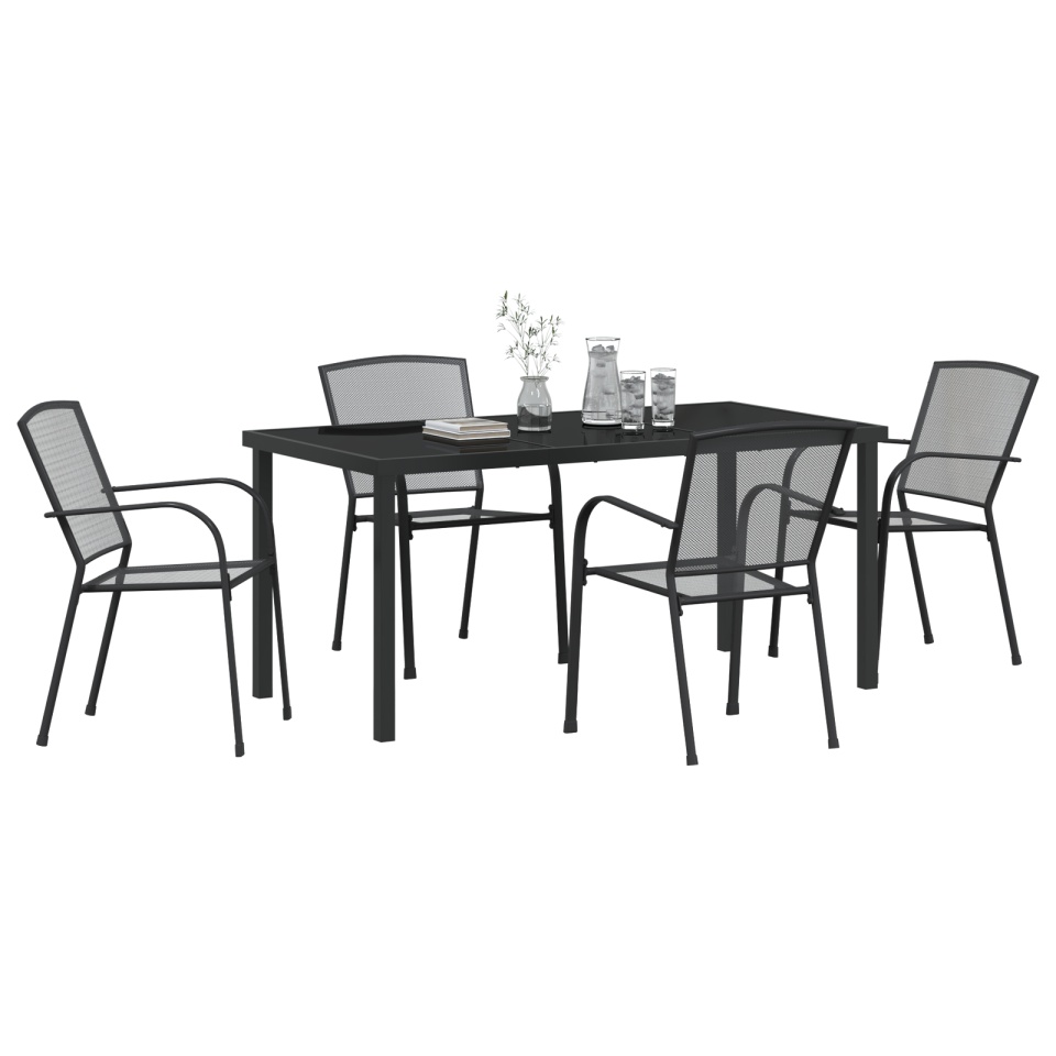 Set de Dining Grădină 5 Piese Oțel Antracit - 2 | YEO