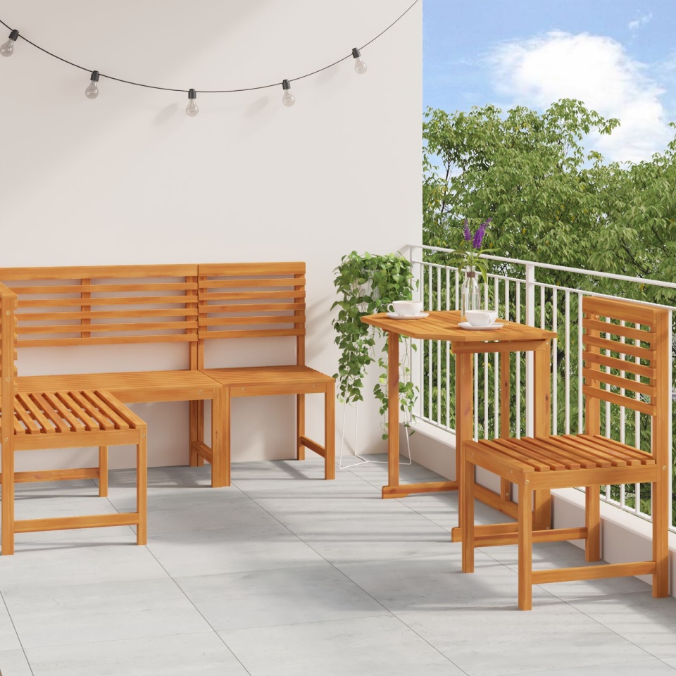 Set de dining pentru grădină 4 piese - Lemn de acacia masiv