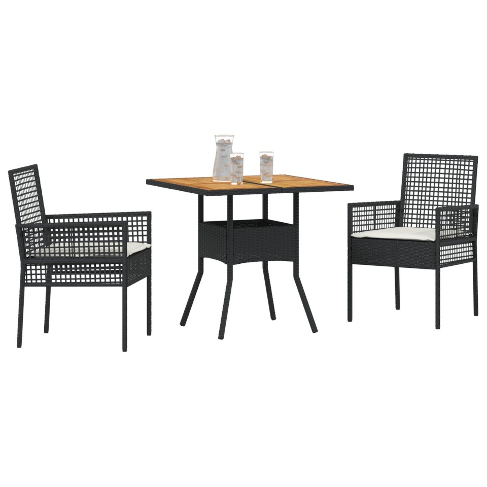 Set de Dining pentru Grădină cu Perne Gri din Ratan Poli - 2 | YEO