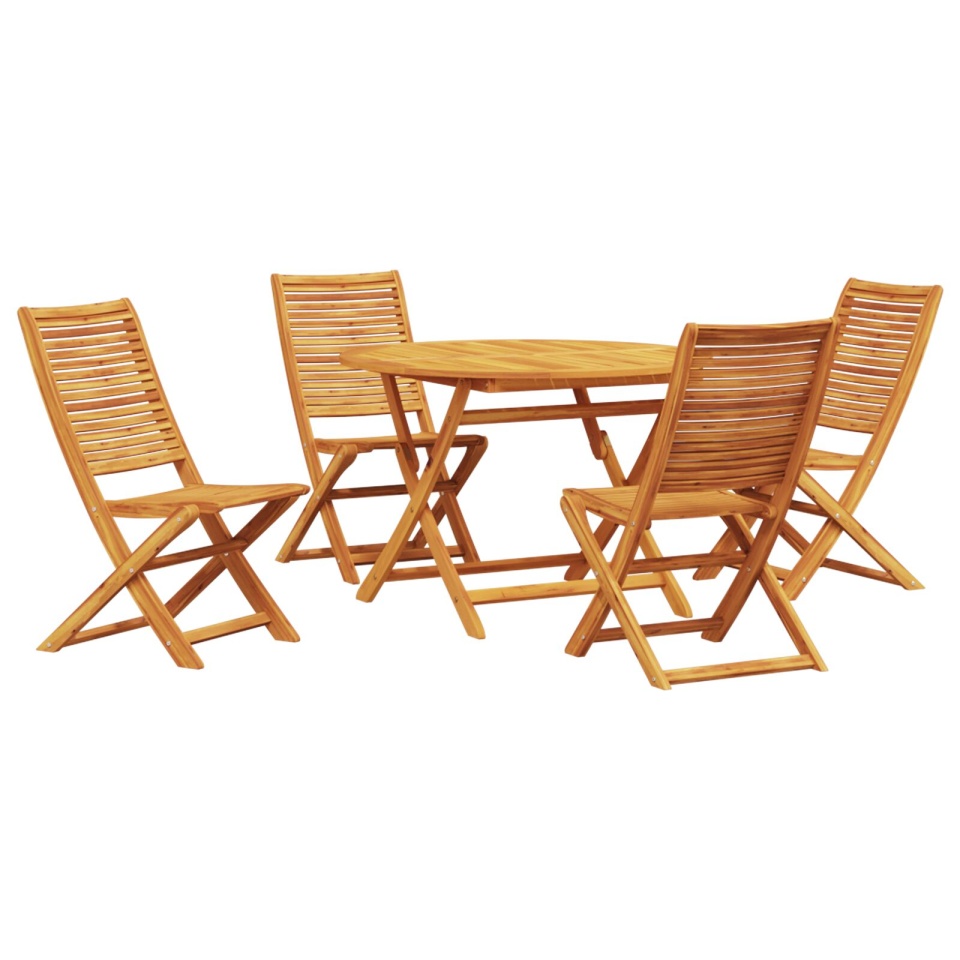 Set de dining pentru grădină din 5 piese din lemn solid de acacia - 1 | YEO