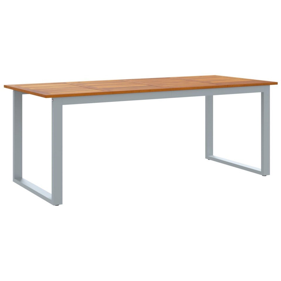 Set de dining pentru grădină din 7 piese din lemn solid de acacia și metal - 3 | YEO