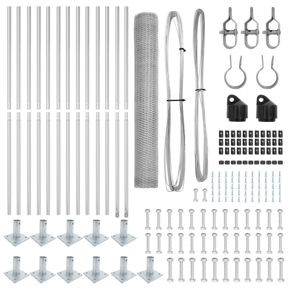 Set de Gard Set de 2 Oțel galvanizat 25 x 1 m plasă Durabil - 3 | YEO