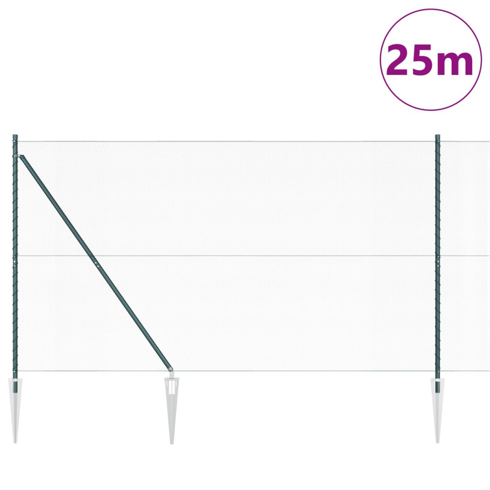 Set de Garduri Set de 2 Verde Metal 25 x 1.5 m Rezistent - 2 | YEO