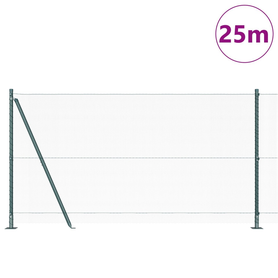 Set de Garduri Set de 2 Verde Oțel cu Vopsea 25 x 1.2 m - 2 | YEO