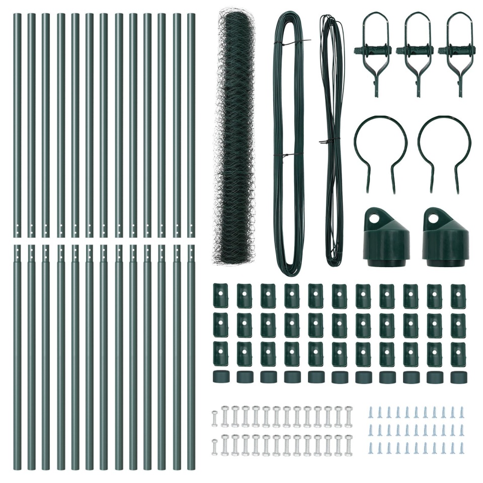 Set de Împrejmuire Set de 2 Verde Metal 25 x 1.2 m Durabil - 3 | YEO