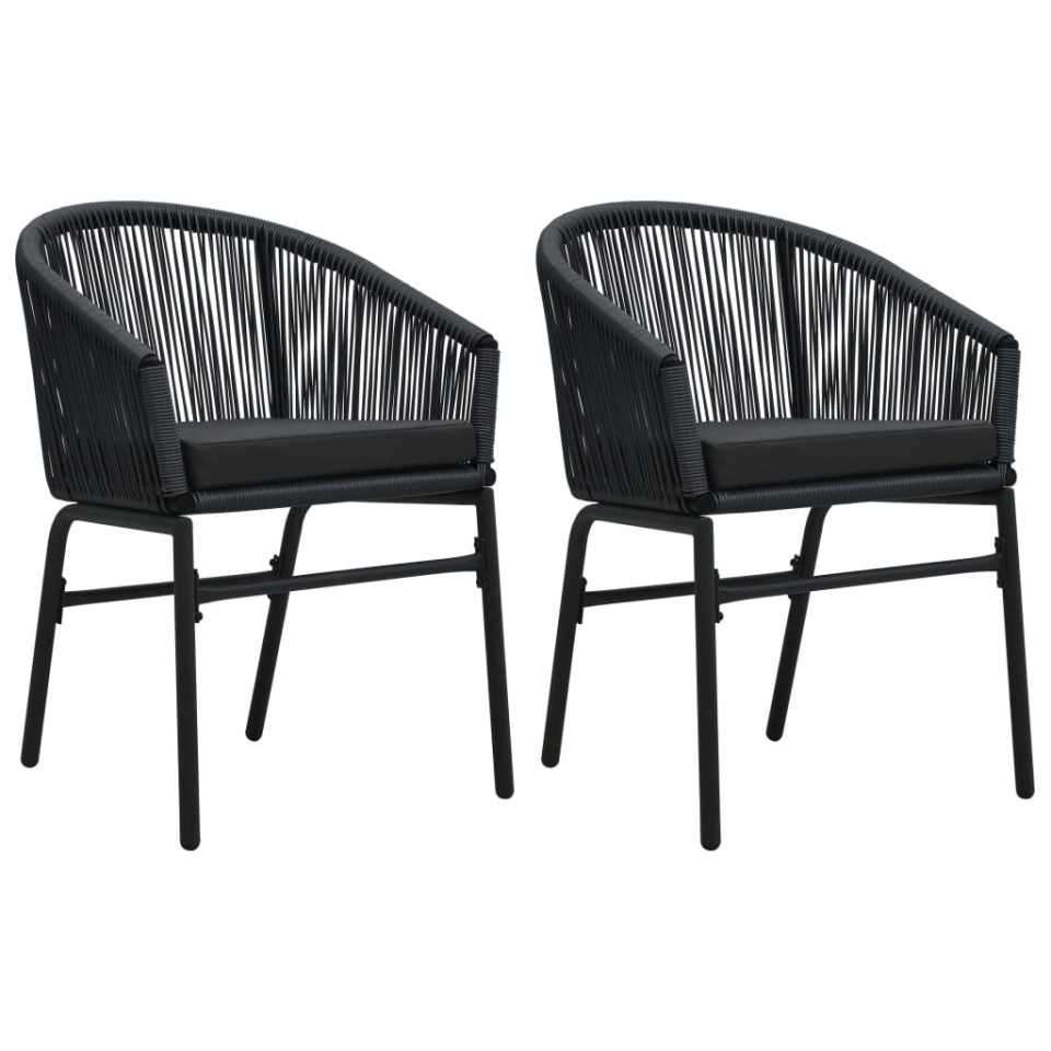 Set de mobilier pentru grădină, 3 piese, negru - 2 | YEO