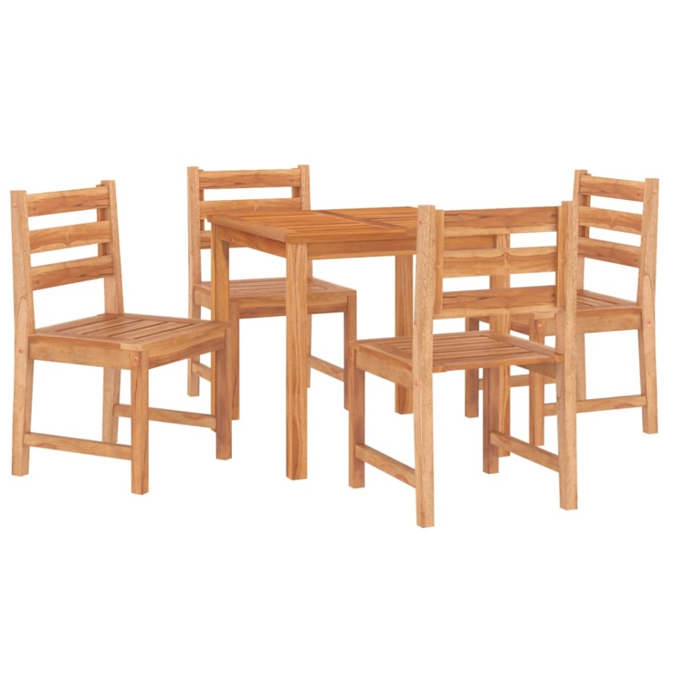 Set de sufragerie de grădină, lemn masiv de tec, 5 piese - 2 | YEO