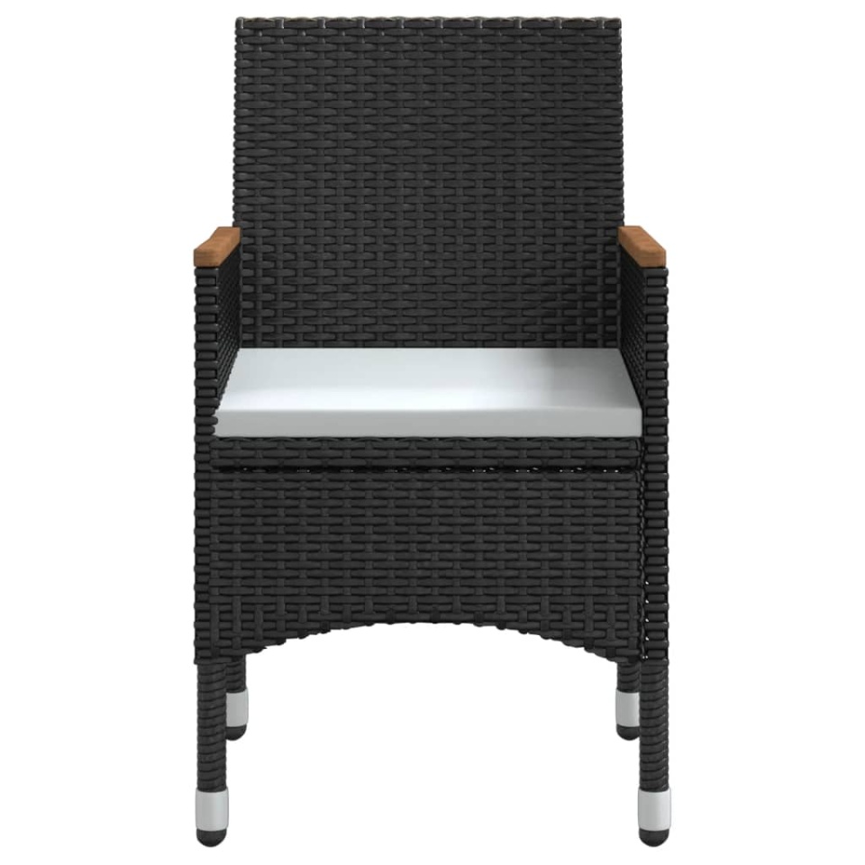 Set masă pentru grădină, 5 piese, cu perne, negru - 3 | YEO