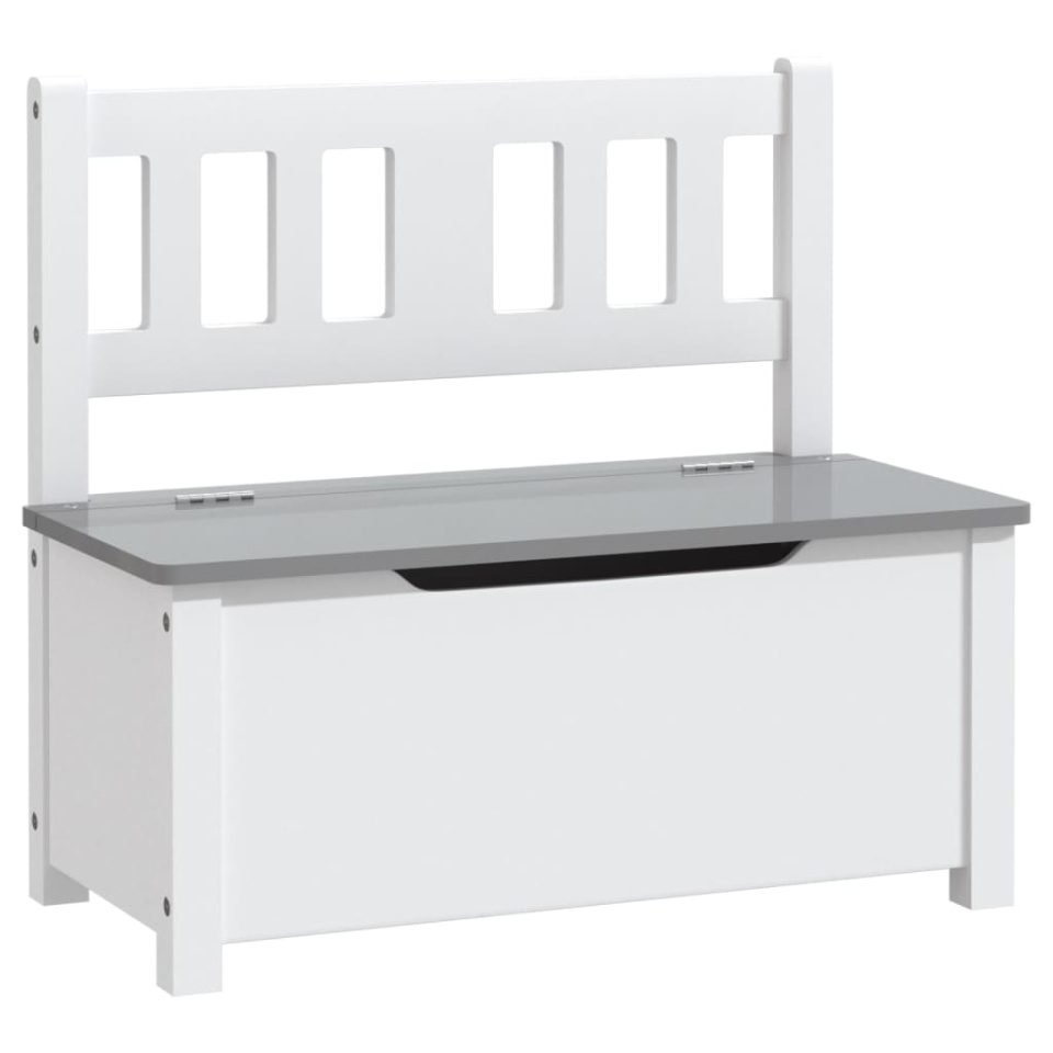 Set masă&scaune pentru copii, 4 piese, alb și gri, MDF - 3 | YEO