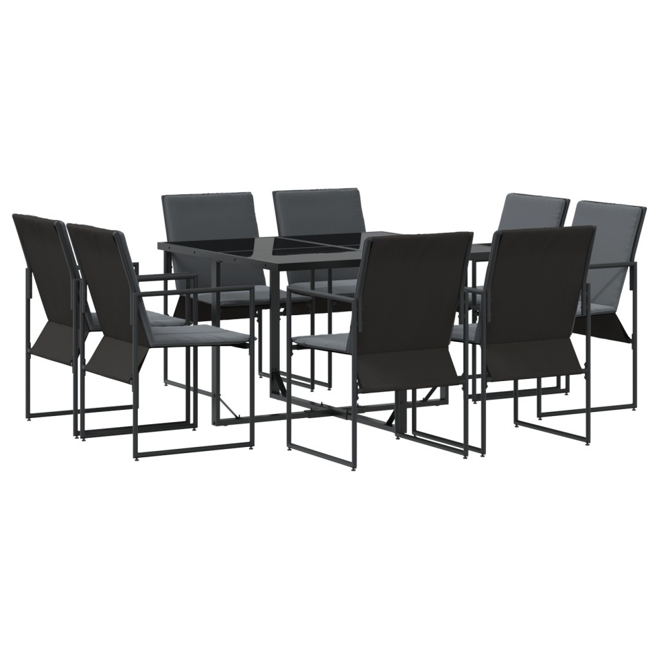 Set mobilier de grădină, 10 piese, cu perne, oțel și textilenă - 1 | YEO