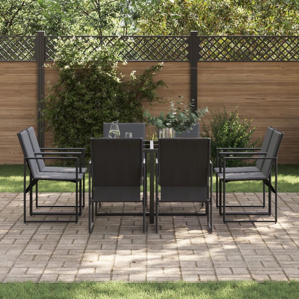 Set mobilier de grădină, 10 piese, cu perne, oțel și textilenă - 2 | YEO