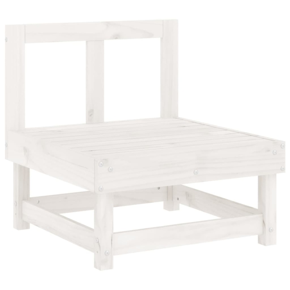 Set mobilier de grădină, 3 piese, alb, lemn masiv de pin - 3 | YEO