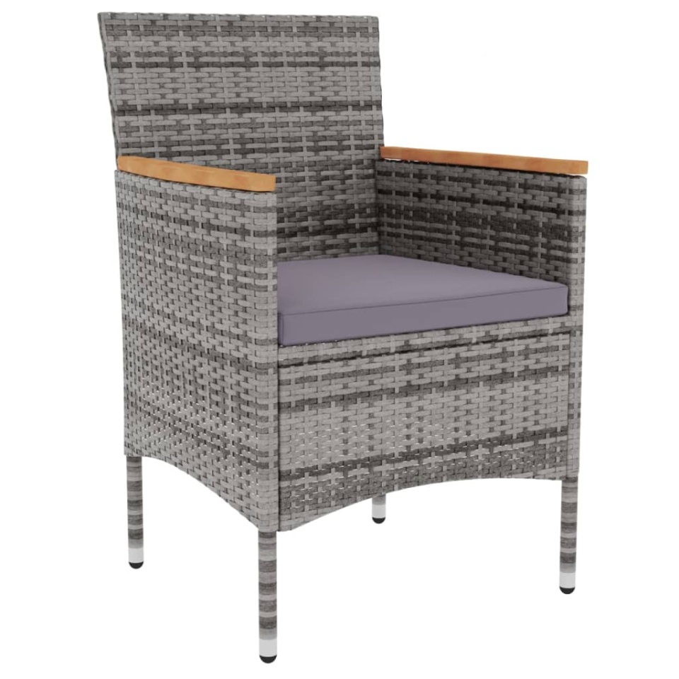 Set mobilier de grădină, 3 piese, gri, poliratan - 2 | YEO