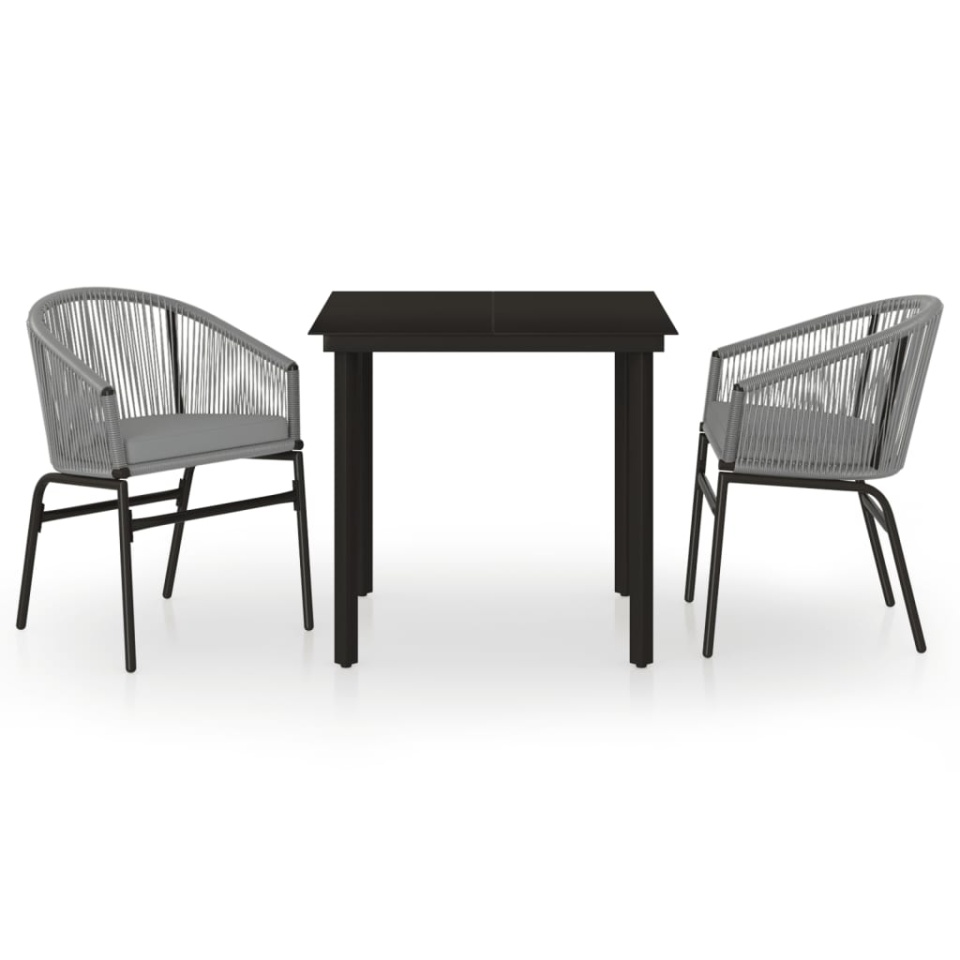 Set mobilier de grădină, 3 piese, gri - 1 | YEO