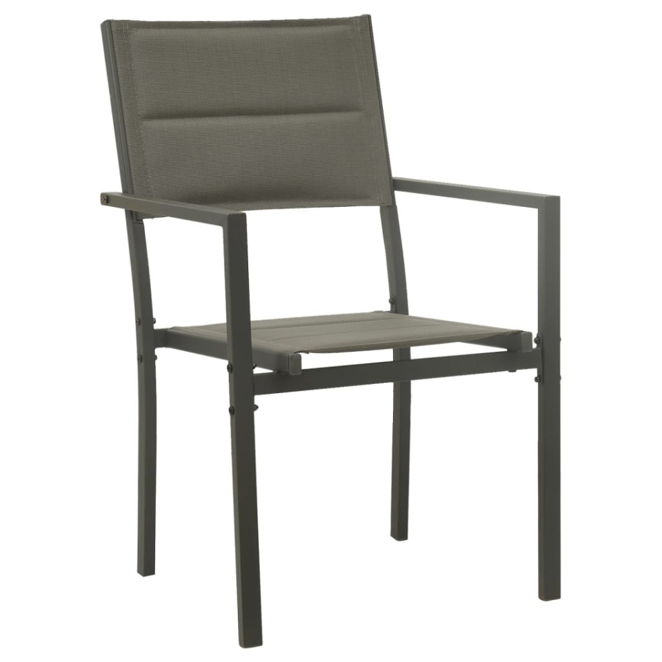 Set mobilier de grădină, 3 piese, negru, textilenă și oțel - 3 | YEO