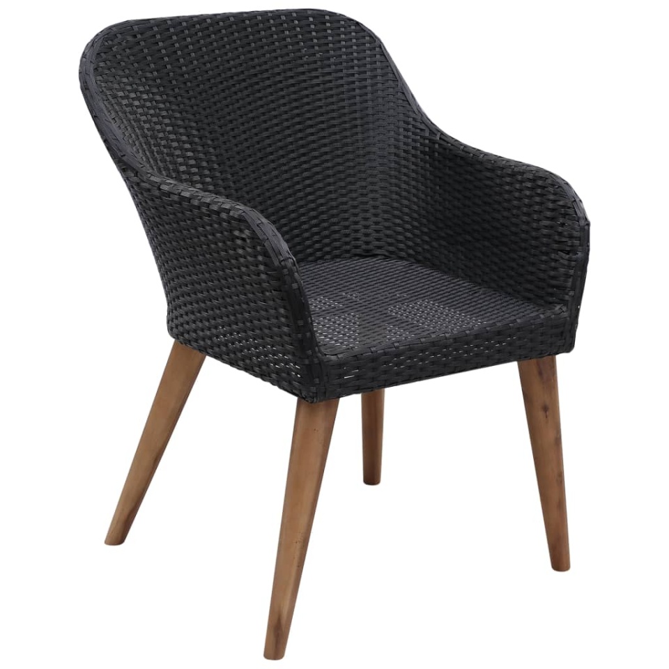 Set mobilier de grădină, 3 piese, negru - 4 | YEO
