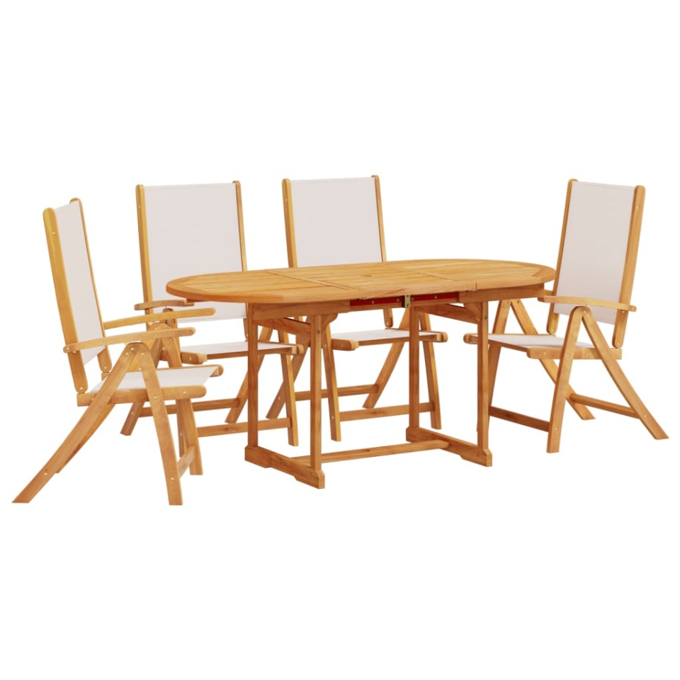Set mobilier de grădină, 5 piese, lemn masiv acacia/textilenă - 1 | YEO