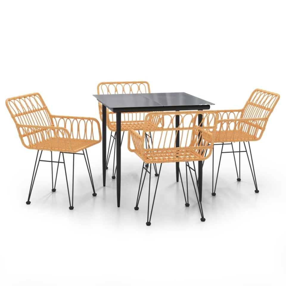 Set mobilier de grădină, 5 piese, poliratan - 1 | YEO
