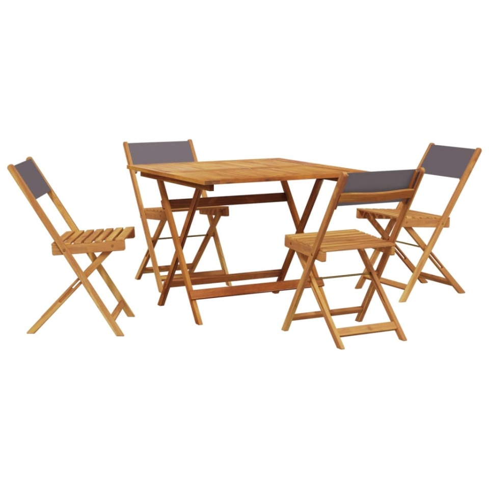 Set mobilier de grădină 5 piese textil antracit/lemn masiv - 1 | YEO