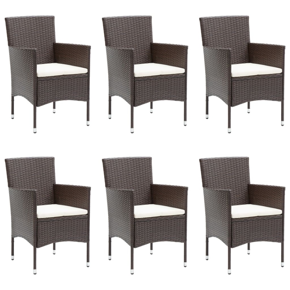 Set mobilier de grădină, 7 piese, maro, poliratan - 2 | YEO