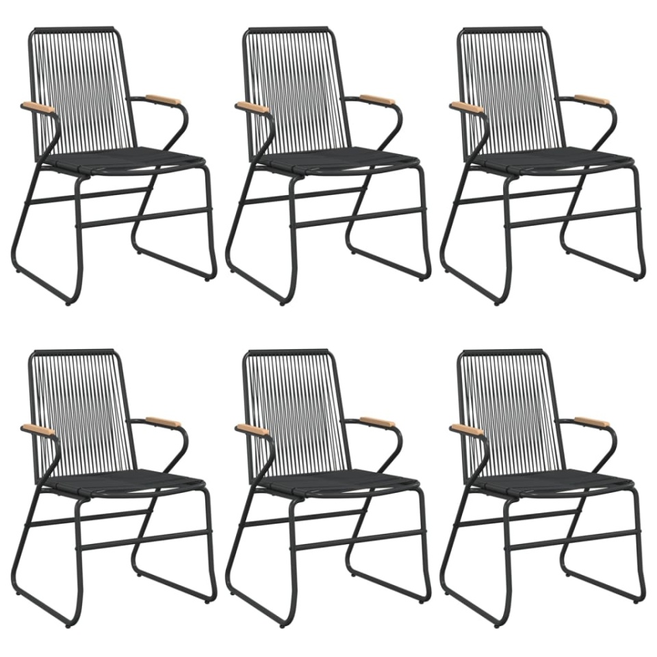 Set mobilier de grădină, 7 piese, negru, ratan PVC - 3 | YEO