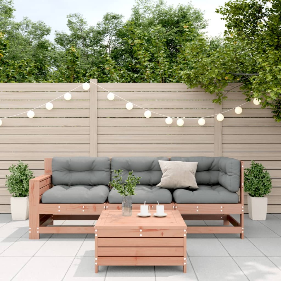 Set mobilier de grădină cu perne, 4 piese, lemn masiv douglas - 2 | YEO