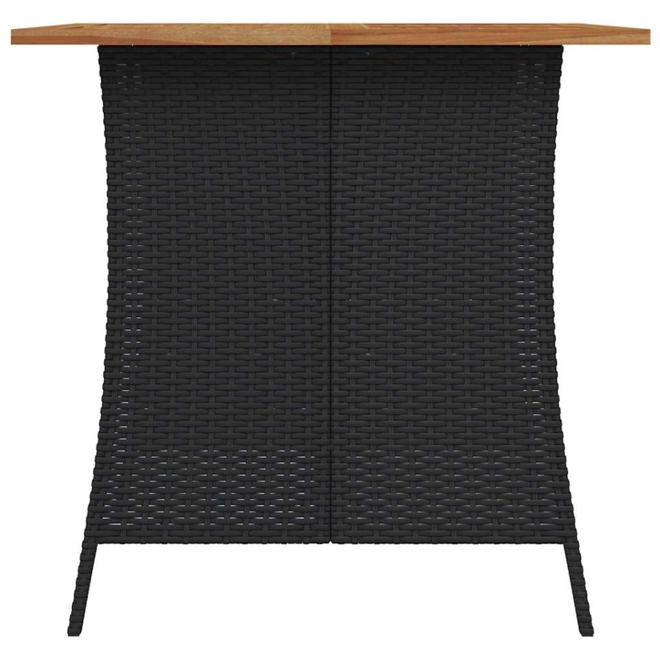 Set mobilier de grădină cu perne, 5 piese, negru, poliratan - 2 | YEO
