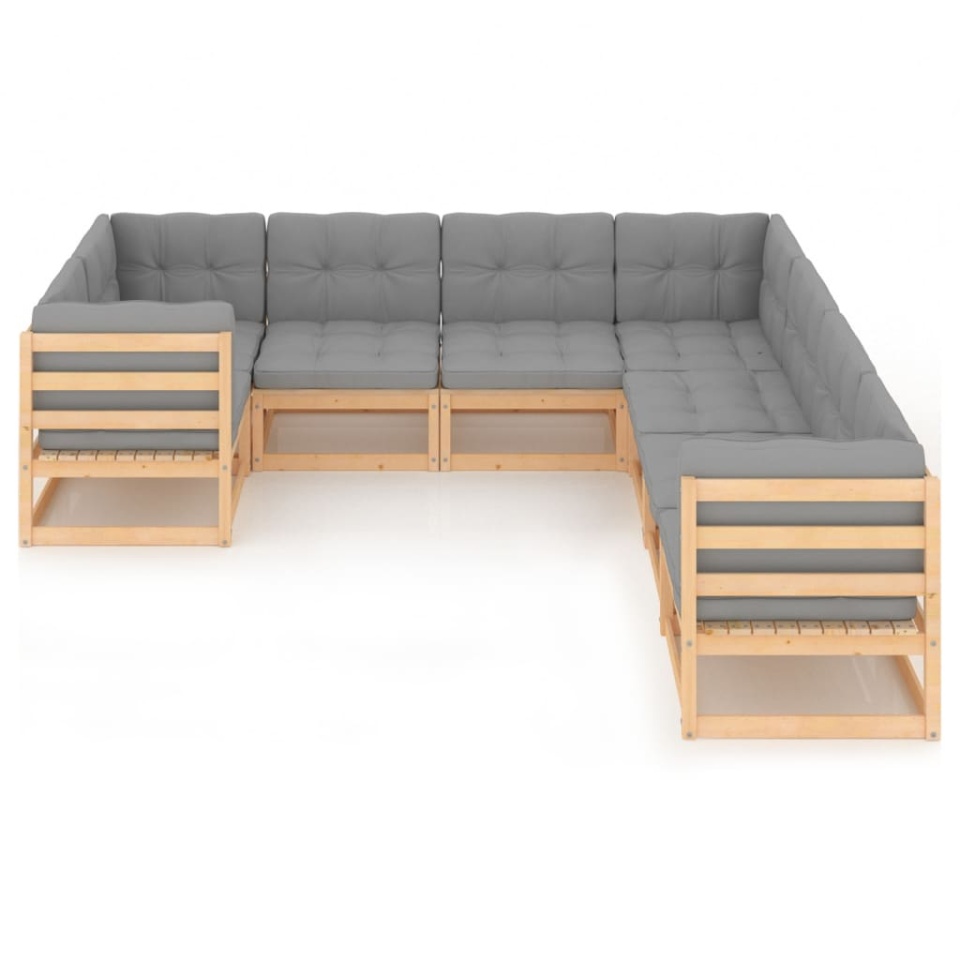 Set mobilier de grădină din 8 piese, lemn masiv de pin - 2 | YEO