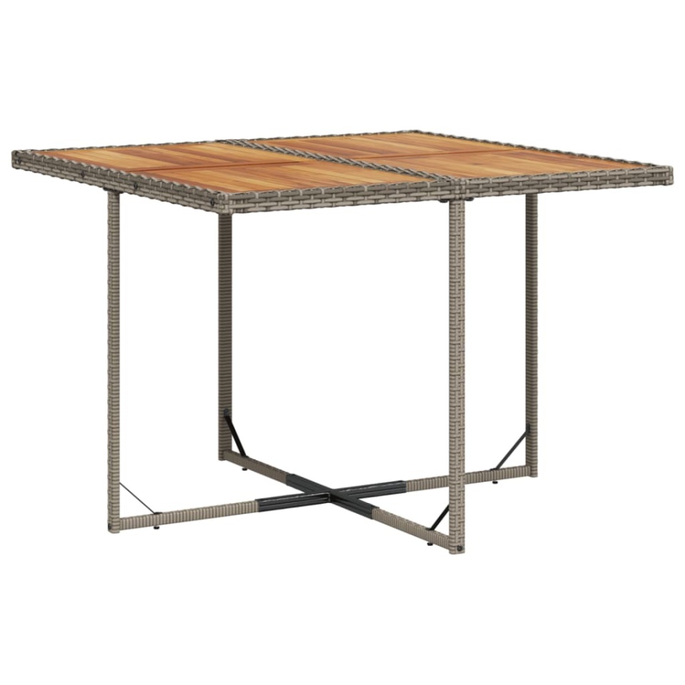 Set mobilier grădină cu perne, 9 piese, gri, poliratan - 2 | YEO