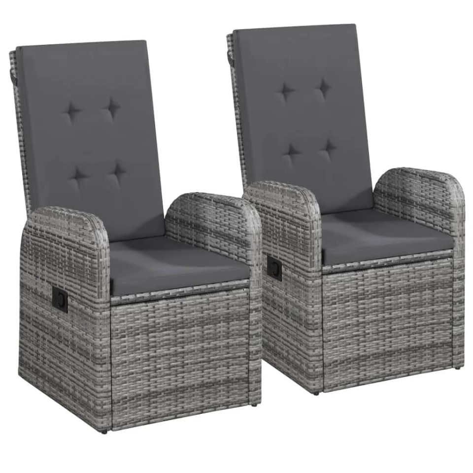 Set mobilier pentru grădină, 9 piese, gri - 2 | YEO