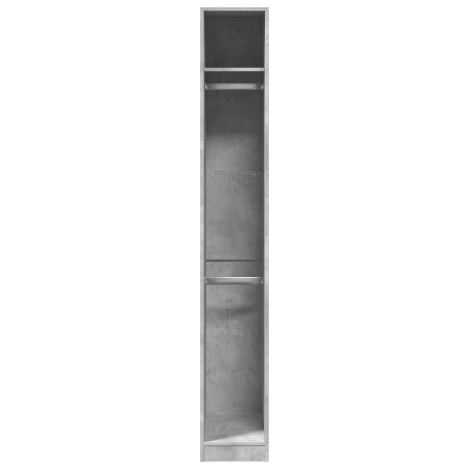 Șifonier, gri beton, 30x50x200 cm, lemn prelucrat - 3 | YEO