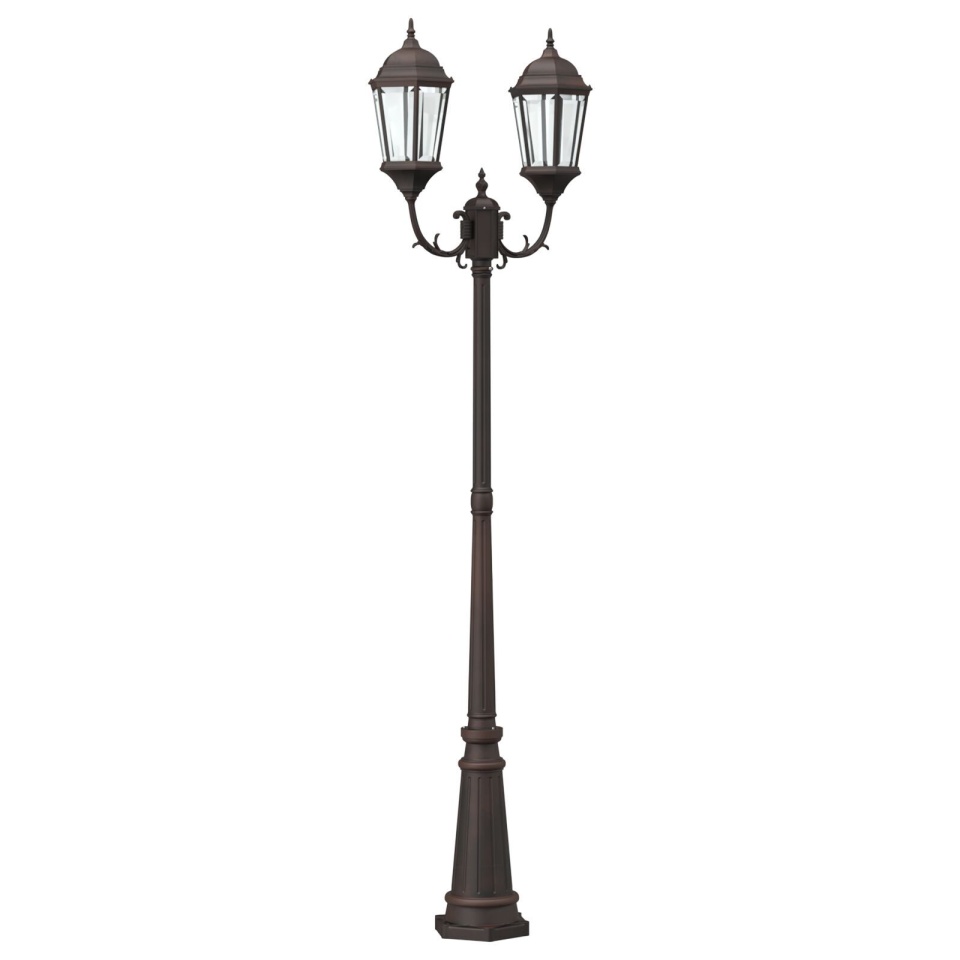 Stâlp de iluminat de grădină cu 2 lămpi E27 Bronz 235 cm Aluminiu - 1 | YEO