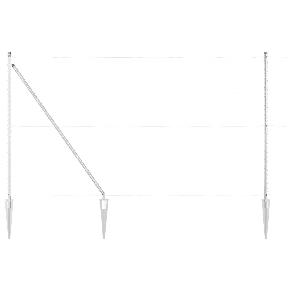 Stâlpi de Gard cu Spike 26 buc Ø32 mm 170 cm Oțel Galvanizat - 3 | YEO