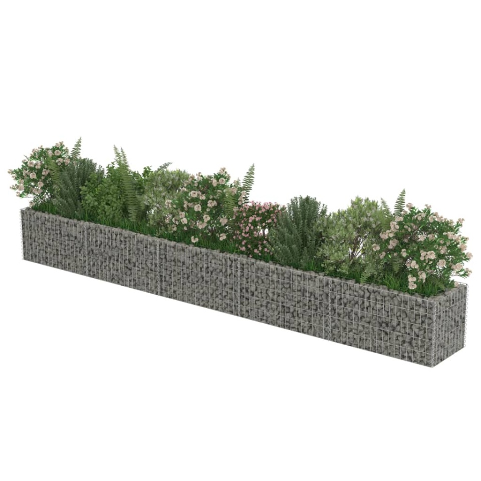Strat înălțat gabion, 450 x 50 x 50 cm, oțel galvanizat - 3 | YEO