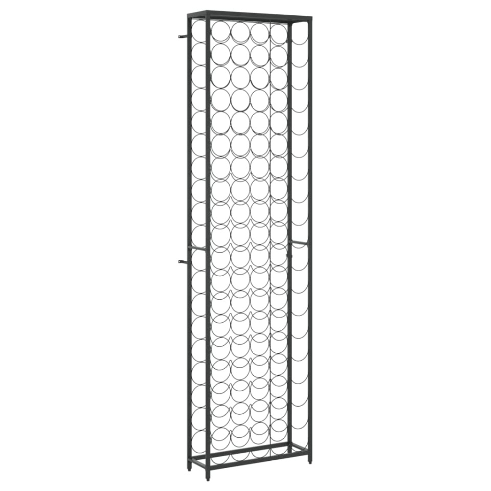 Suport sticle vin, 95 de sticle negru 54x18x200 cm fier forjat - 1 | YEO
