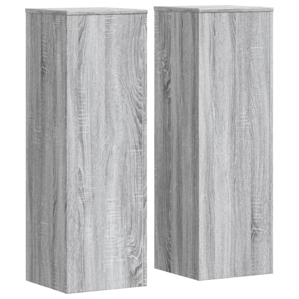 Suporturi plante 2 buc. gri sonoma 33x33x100cm lemn prelucrat - 1 | YEO