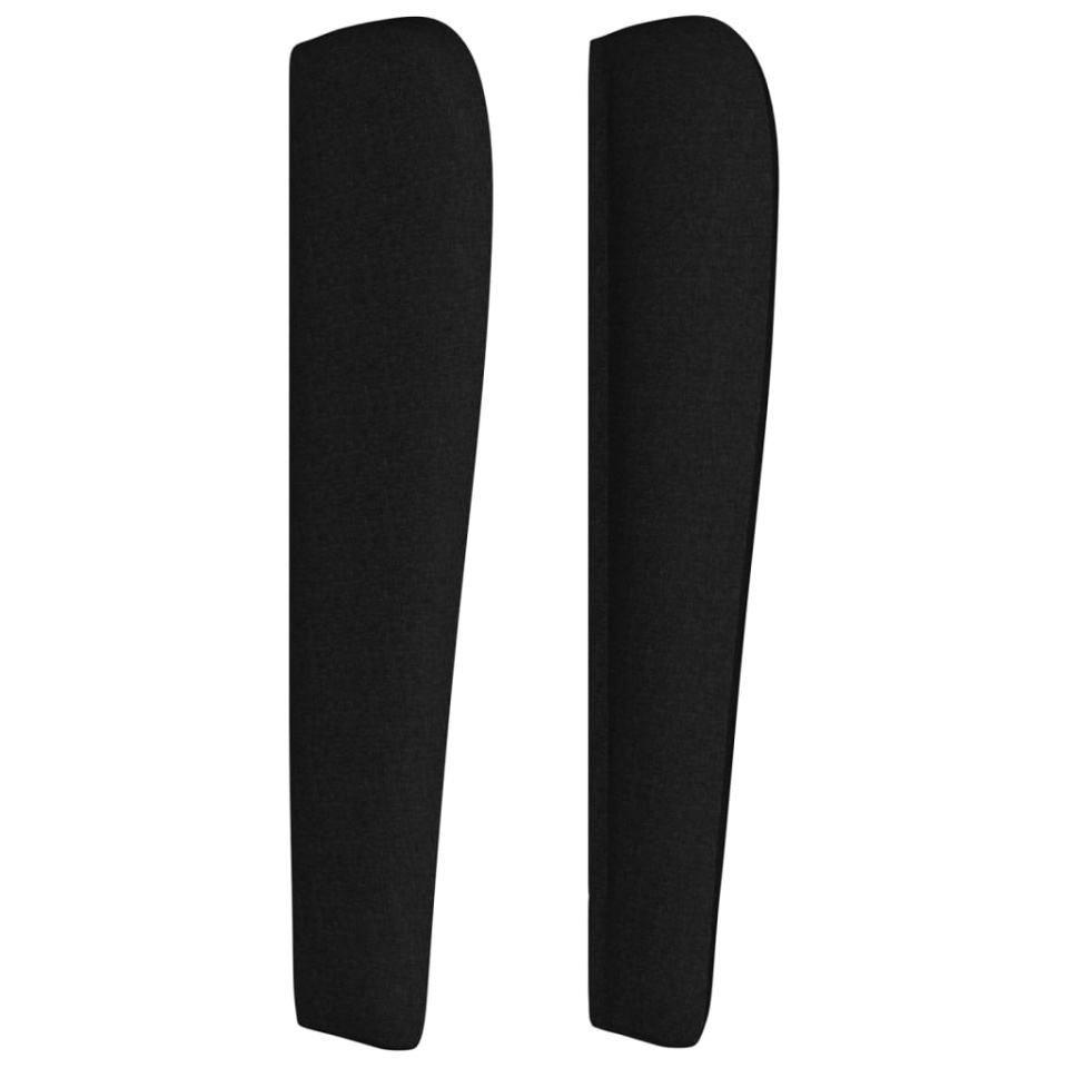 Tăblie de pat cu aripioare, negru, 147x23x118/128 cm, textil - 3 | YEO