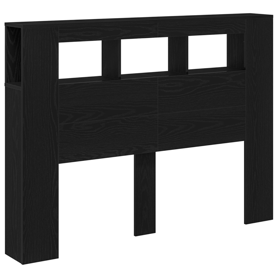 Tăblie LED Negru Stejar 140x18,5x40 cm Lemn stratificat - 3 | YEO