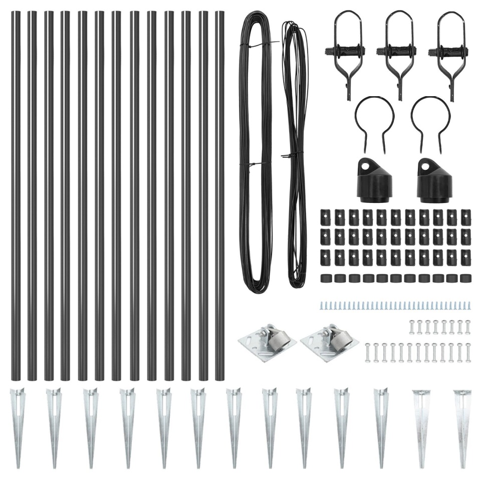 Țevi de gard cu vârf 13 buc Ø32 mm 80 cm Oțel galvanizat - 2 | YEO