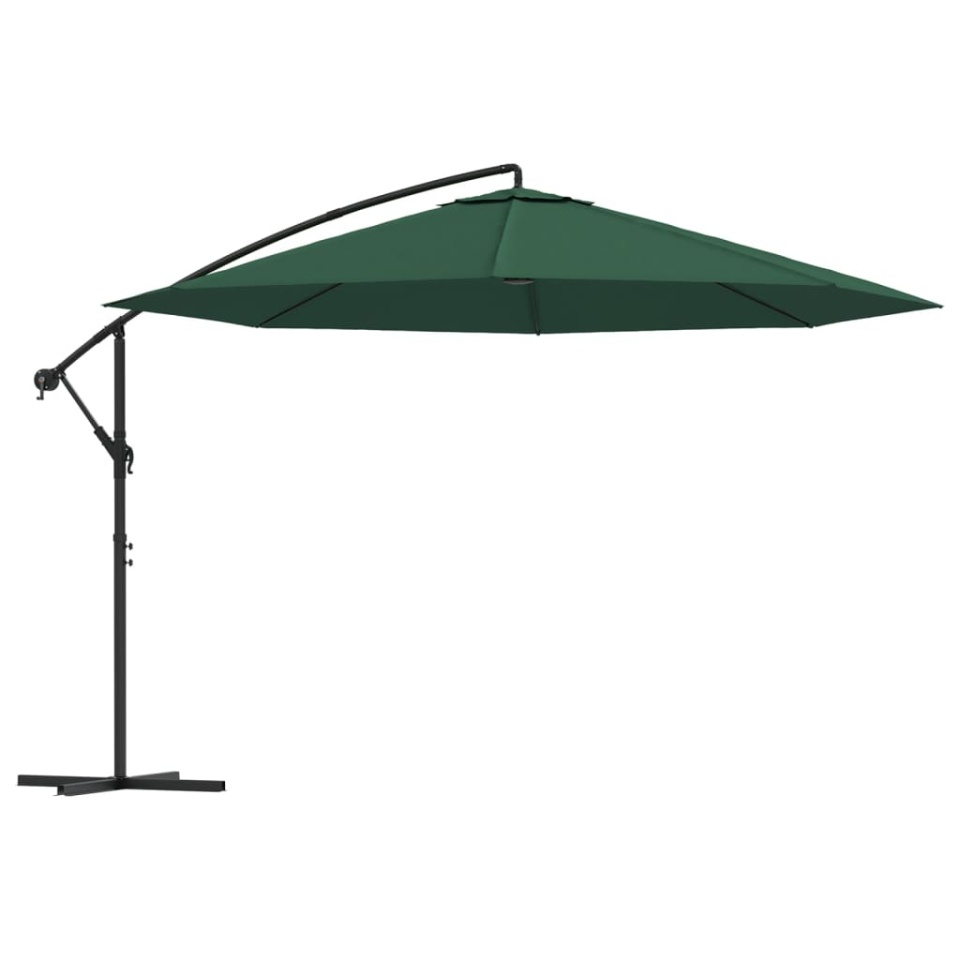 Umbrelă de soare de grădină în consolă, verde, 3,5 m - 1 | YEO