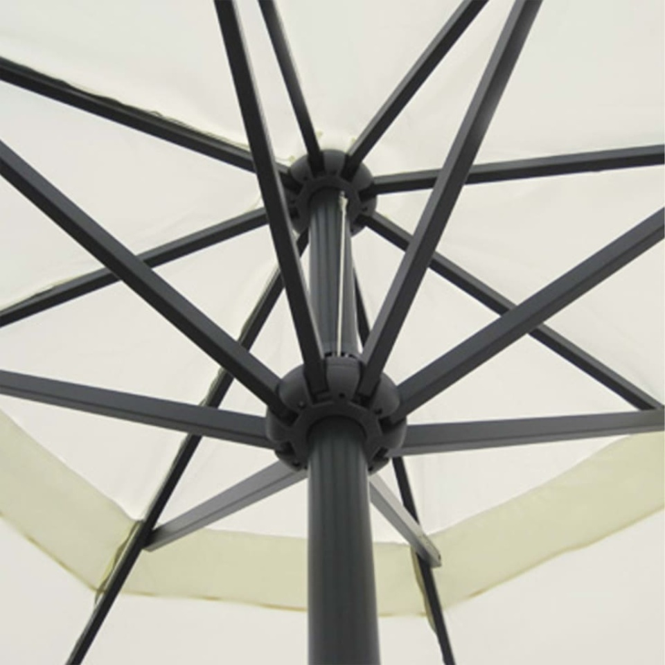 Umbrela Samos 500cm, aluminiu, Alb - 2 | YEO