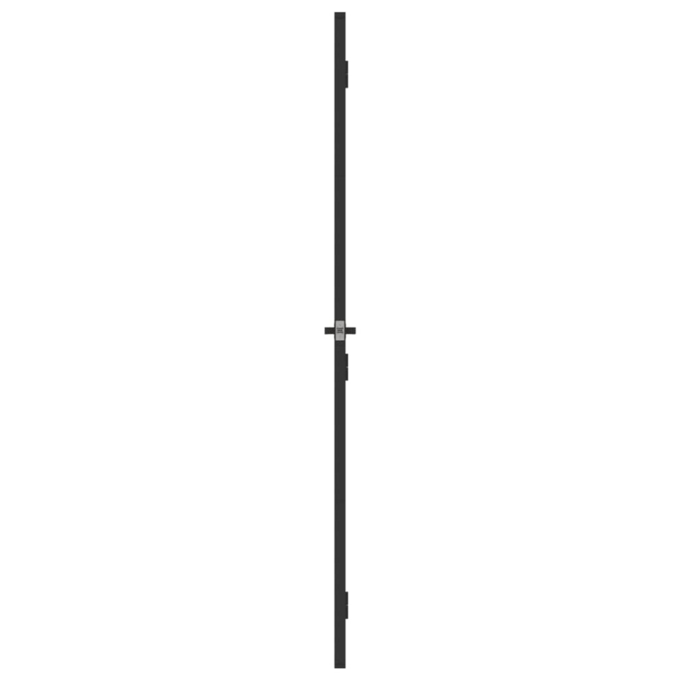 Ușă de interior negru 76x201,5 cm sticlă securiz./aluminiu slim - 3 | YEO